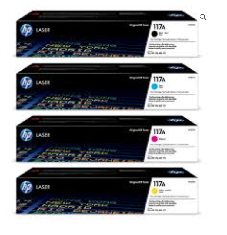 HP 117A Original Multi Pack Combo Toner Cartridges Full Colour Set B/C/M/Y