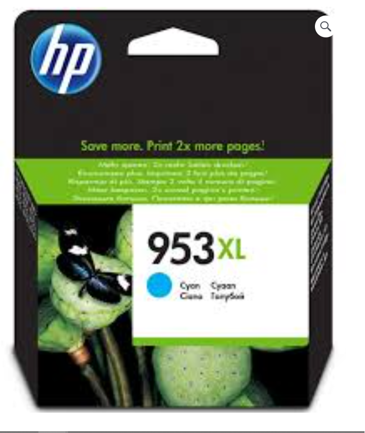 HP 953XL Original Cyan High Yield Ink Cartridge F6U16AE