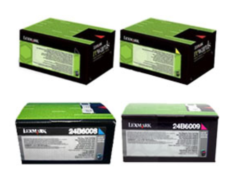 Lexmark 24B608 Original Toner Cartridges Full Colour Set B/C/M/Y