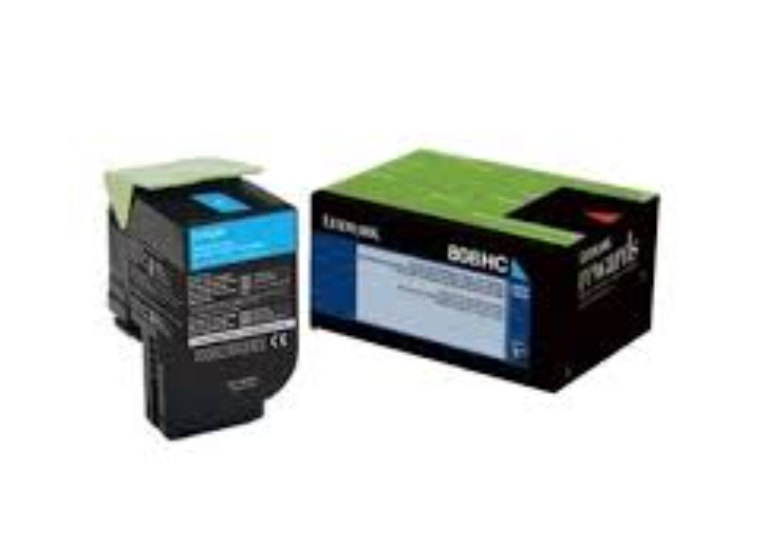 Lexmark 808HC Original High Yield Cyan Toner Cartridge